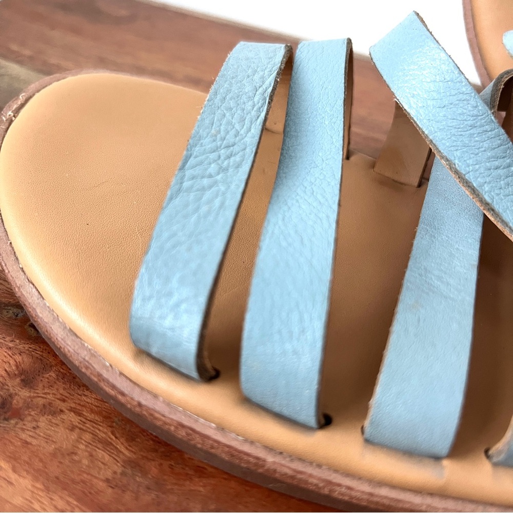 Kork Ease leather sandals in light powder blue. Super soft leather size 9 - Picture 3 of 5